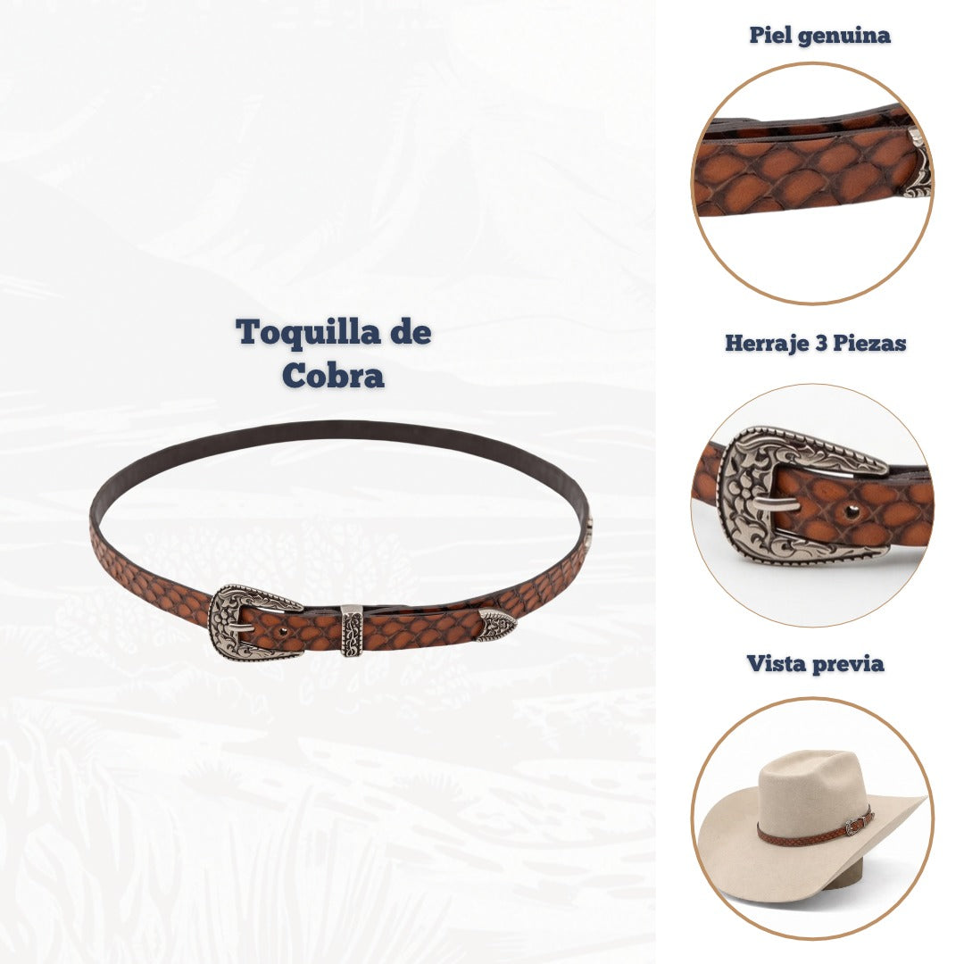 Exotic Python Leather Hatband