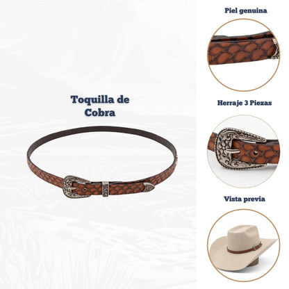 Exotic Python Leather Hatband