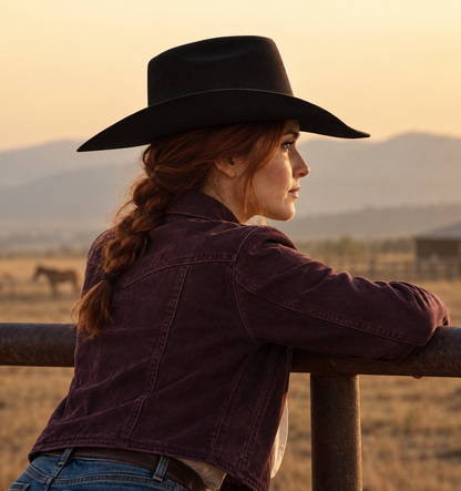 Cody J. en color Negro — modelo mujer en rancho