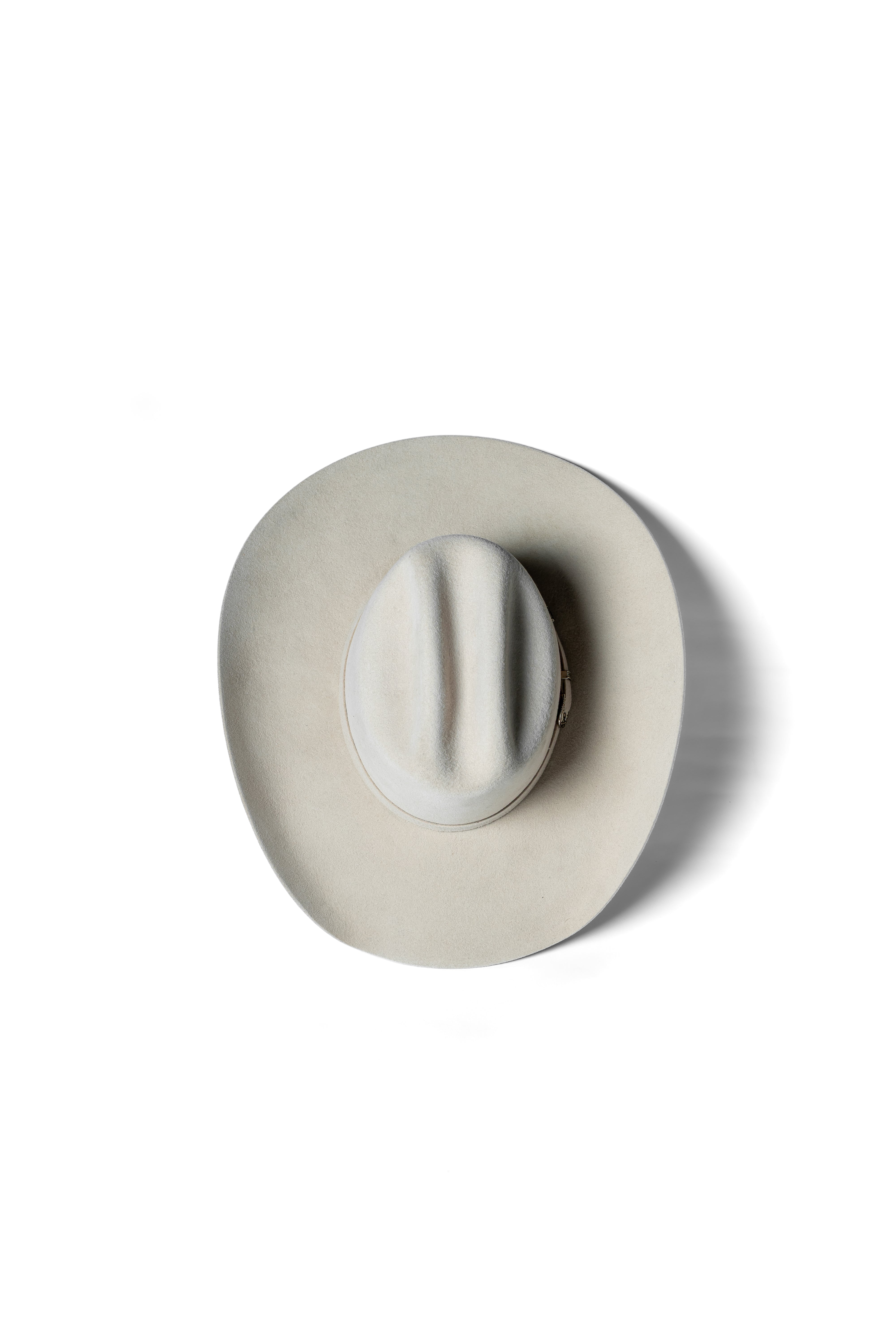 Sombrero John Buckskin, vista superior de copa y ala