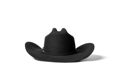 Sombrero John negro, vista alternativa sobre fondo blanco