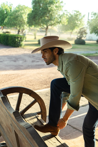 Sombrero John gris nieve — modelo hombre