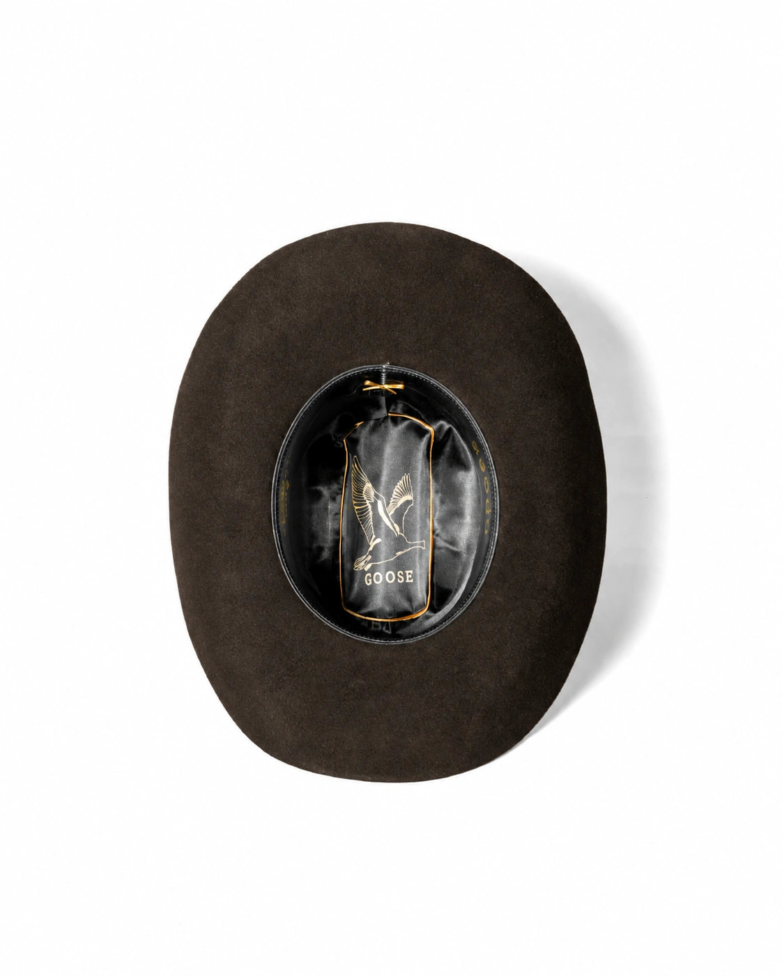 Sombrero Marlboro Café Oscuro · vista interior · Goose Hatmakers