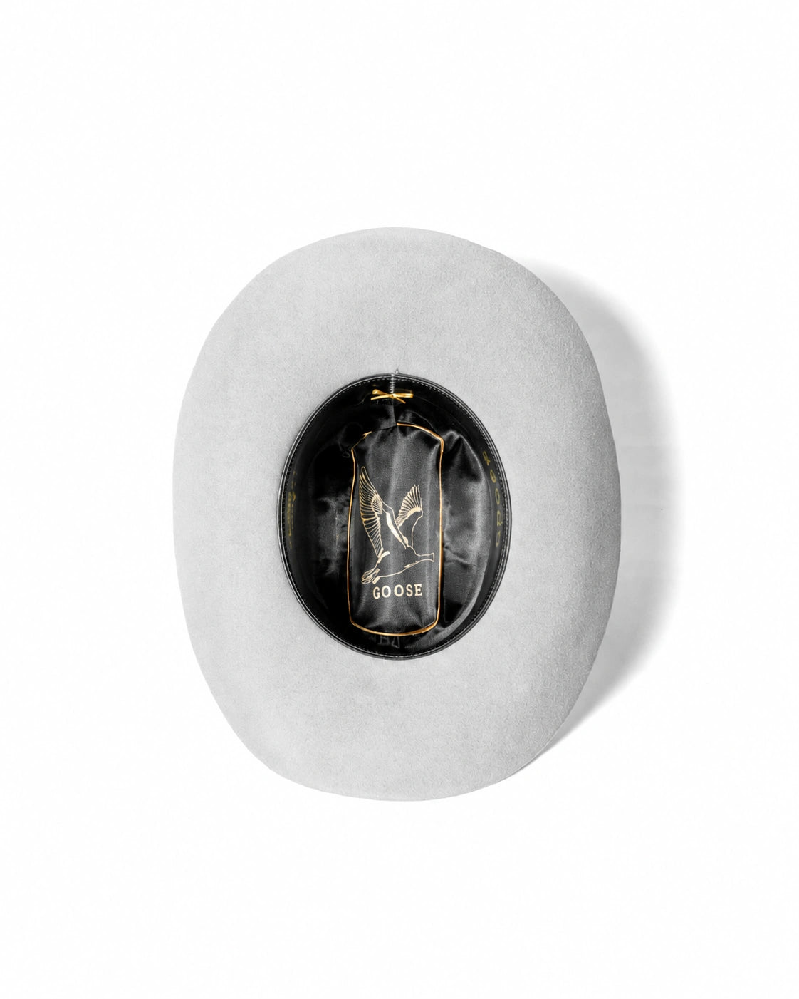 Sombrero Marlboro Gris Nieve · vista interior · Goose Hatmakers