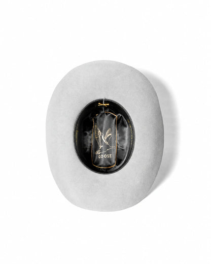 Sombrero Marlboro Gris Nieve · vista interior · Goose Hatmakers