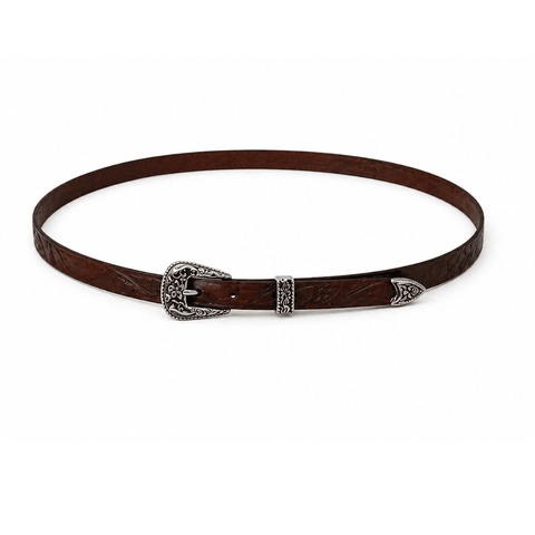 Chiseled leather hatband