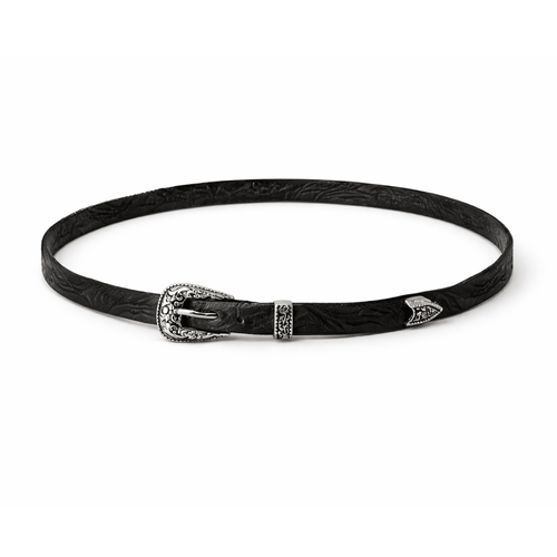 Chiseled leather hatband