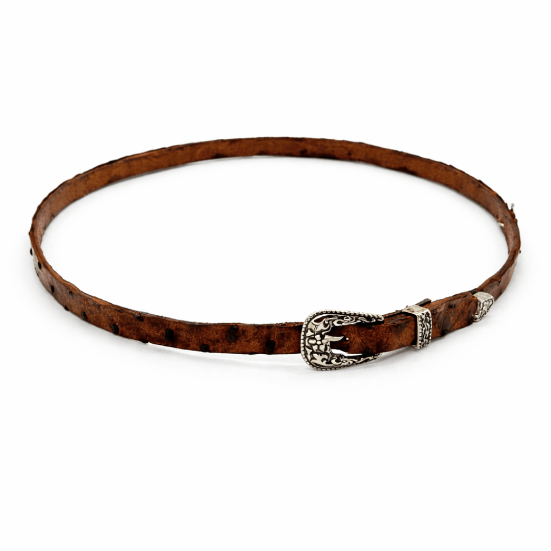 Toquilla De Piel Exótica Avestruz - Goose Hatmakers