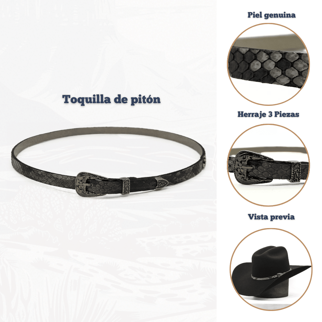 Toquilla De Piel Exótica Python - Goose Hatmakers