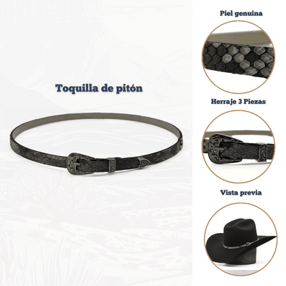 Toquilla De Piel Exótica Python - Goose Hatmakers