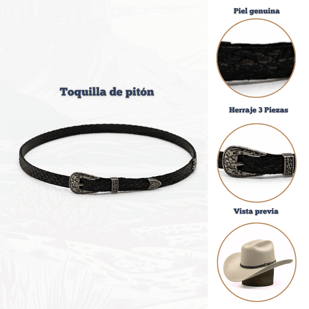 Toquilla De Piel Exótica Python - Goose Hatmakers