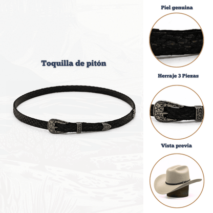 Toquilla De Piel Exótica Python - Goose Hatmakers