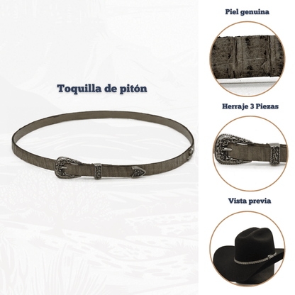 Toquilla De Piel Exótica Python - Goose Hatmakers