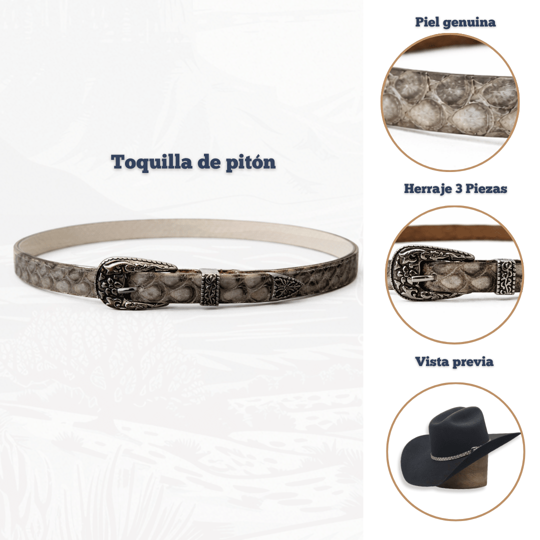 Toquilla De Piel Exótica Python CC - Goose Hatmakers