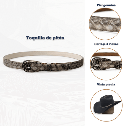 Toquilla De Piel Exótica Python CC - Goose Hatmakers