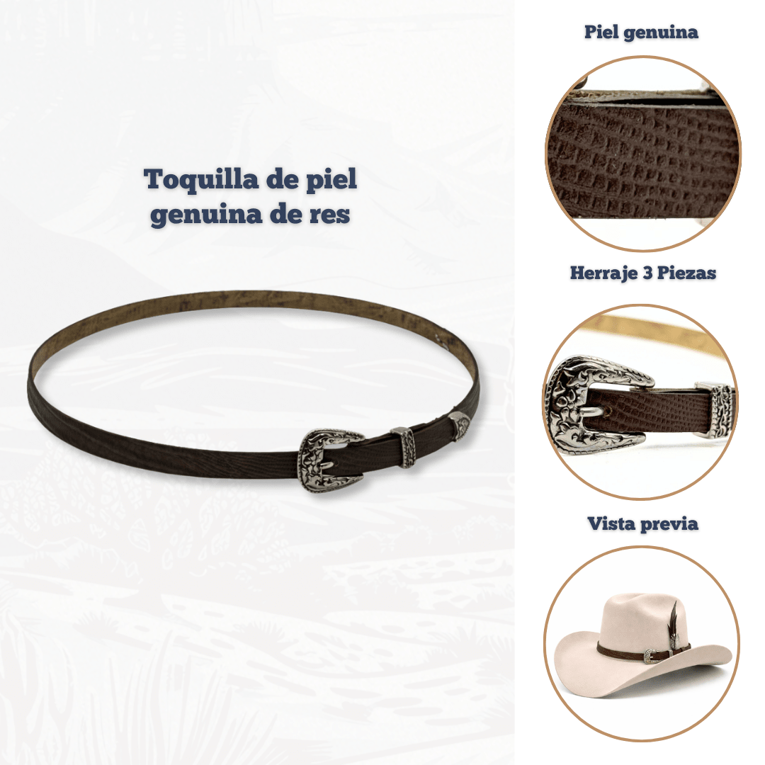 Toquilla De Piel Grabada - Goose Hatmakers